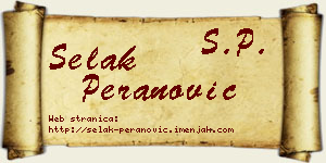Selak Peranović vizit kartica